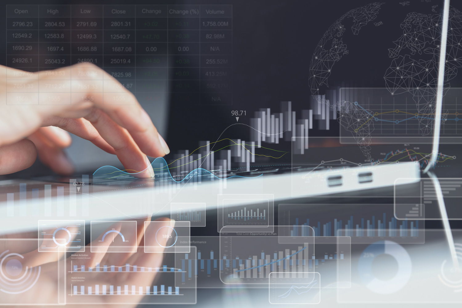 business-man-working-on-laptop-computer-with-financial-graph-economic-growth-and-stock-market-report